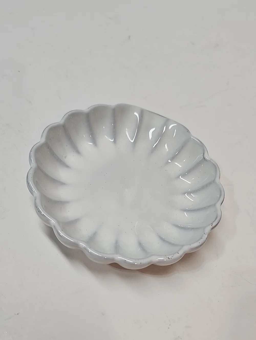 Target Hearth & Hand w/ Magnolia Matte Light Gray Stoneware Scalloped Spoon Rest
